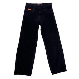 Empyre Corduroy Pants Men's 30 Relax Loose Fit Black Skate Big Pockets Y2K